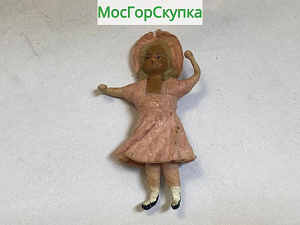 Купить Ёлочная игрушка Девочка в шляпе — вата, папье-маше