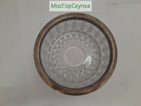 Ваза — конфетница. Хрусталь, серебро 875 проба