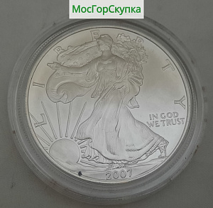 Купить Монета из серебра — Один доллар — 2007 год