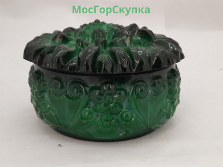 Шкатулка из малахитового стекла