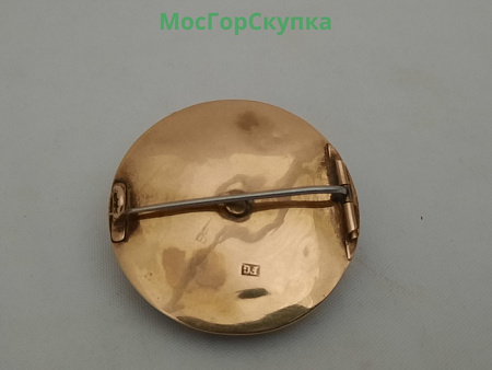 Брошь. Золото 56 проба, ювелирная вставка