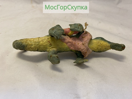 Ёлочная игрушка «Крокодил» папье маше 1930 годы