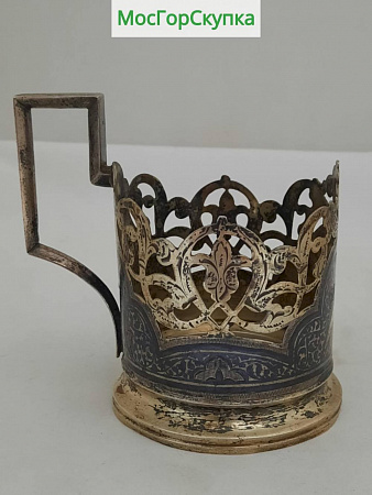 Подстаканник Серебро 875 проба — 90 мм