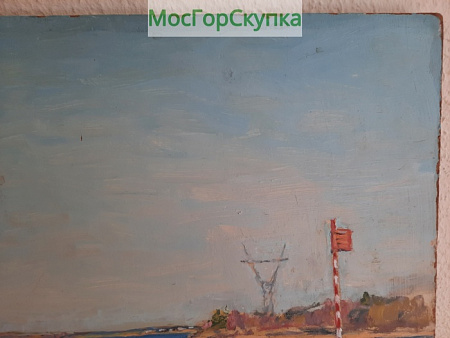 Картина — Новая лодка — картон, масло. Авт. Соловьёв А.Л.