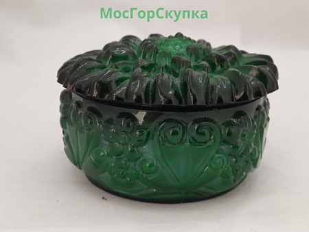 Шкатулка из малахитового стекла