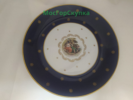 Блюдо фарфоровое — Кобальт — ГДР