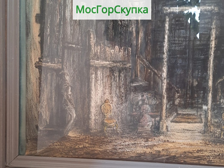 Картина Декорация к спектаклю  в Мос. Обл. театре драмы автор А.Бомштейн — Размер 63 х 72 см