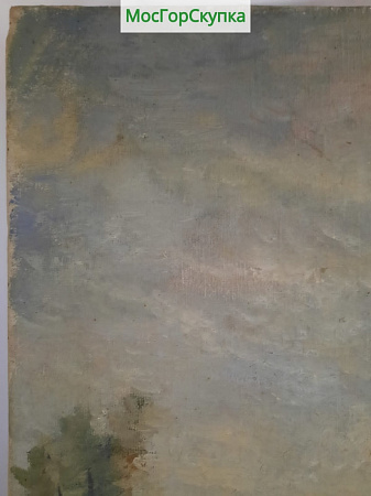 Картина Пейзаж - картон, масло. Авт. Ахвледиани — Размер 50х35 см