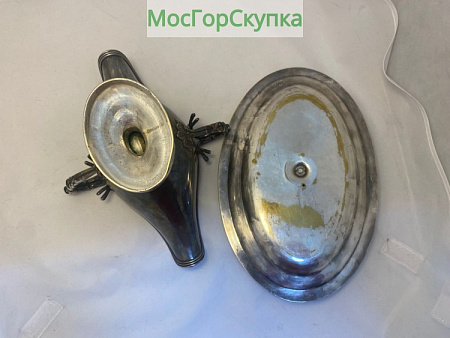 Соусник из латуни, серебрение — Европа