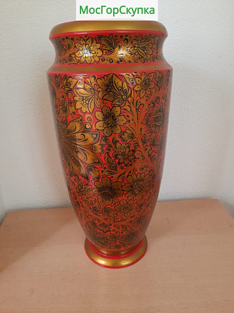 Ваза — Хохлома, ручная роспись — Высота 51 см, диаметр 21 см