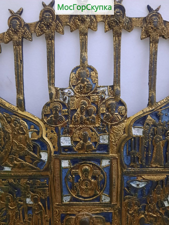 Крест-распятие Патриарший —  Бронза, эмаль — 19 век