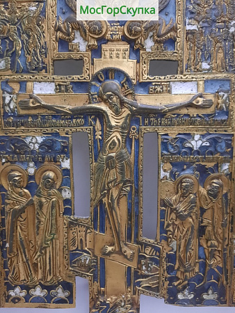 Крест-распятие Патриарший —  Бронза, эмаль — 19 век