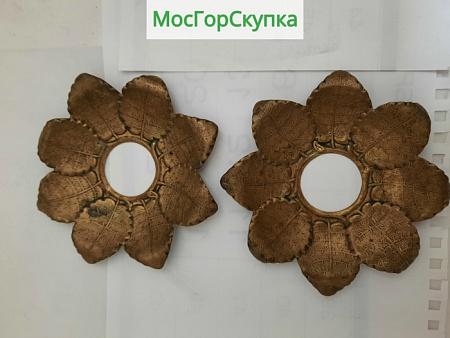 Старинные подсвечники из бронзы, парные — 19 век