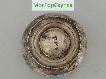 Солонка из серебра — серебро 84 пробы