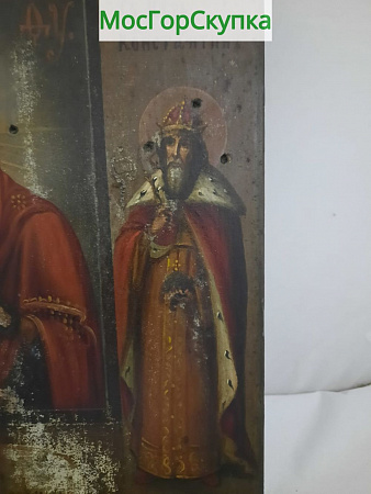 Икона Богородица Владимирская — Оклад латунь, Размер 27 х 25 см