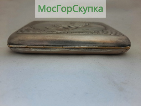 Портсигар Конкур — Мельхиор — СССР