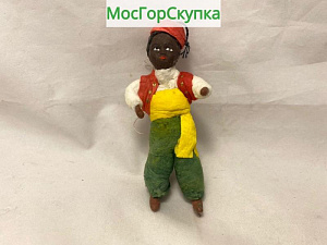 Купить Ёлочная игрушка Негритёнок — вата, папье-маше