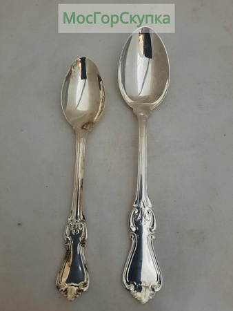 Ложки - чайная и кофейная  — Серебро 830 проба