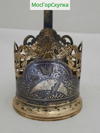 Подстаканник Серебро 875 проба — 90 мм