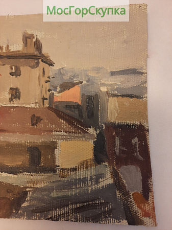 Картина Вид на крыши — холст, масло — 1950-60е гг