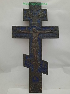 Купить Крест - распятие. Пластика, литье, эмаль, 19 век