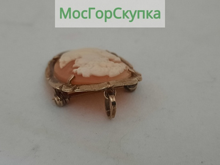 Камея Раковина Серебро 800 проба