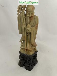 Купить Cтатуэтка Старец — Мыльный камень, Китай, высота 16,5 см