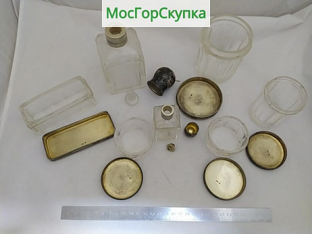 Набор парфюмерный — Серебро 84 проба, Стекло
