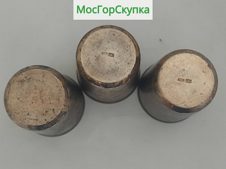 Стопки, три штуки — Серебро 875 проба (ТФ9)