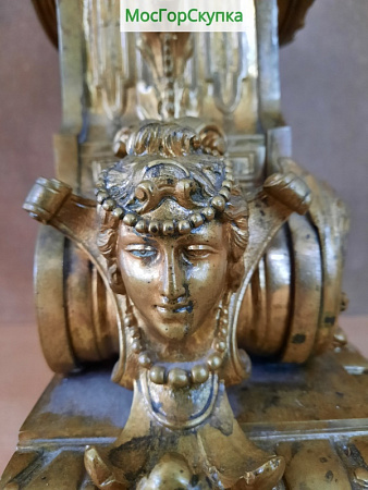 Часы каминные Бронза 19 век